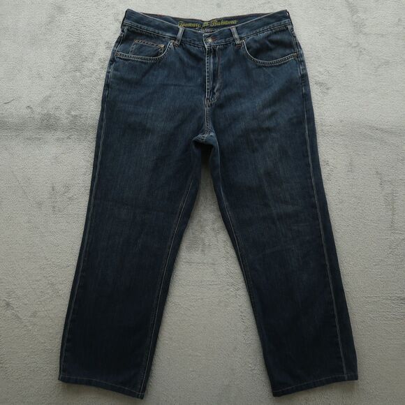 Tommy Bahama Jeans Mens Fits 35x29 (Size 36x32) Blue Classic-Fit Denim Hemmed - Picture 1 of 15